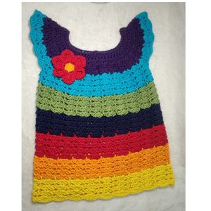 Crochet multi color dress