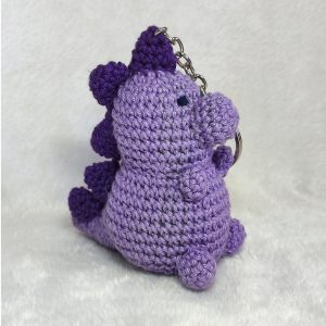 Dino Crochet Keychain